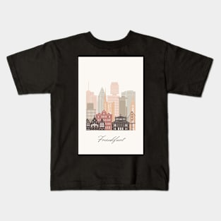 Frankfurt, Germany, map skyline - 04 style Kids T-Shirt